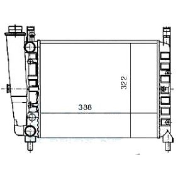 MGA 80105 Su Radyatörü Uno 60 83-89 1.1 Metre Nac 388X322X34 