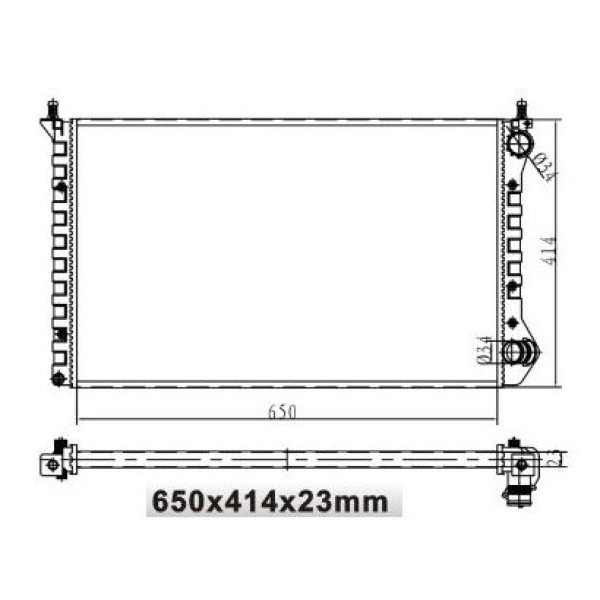 MGA 80109 Su Radyatörü Doblo 1.4İ 01- 1.6 16V 01- 1.9D 01- Ac 650X414X23 