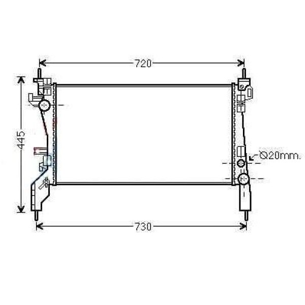 MGA 80111 Su Radyatörü Fiorino 08- 1.3 Jtd / Bipper 08- 1.3 Jtd 1.4 HDI / Nemo 08- 1.3 HDI 1.4 HDI 