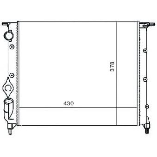 MGA 80116 Su Radyatörü R19 1.4Ie 92- CLIO I 90-98 Express 91- 1.4Ie 430X378X23 