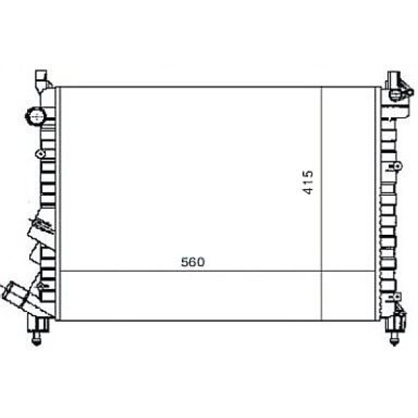 MGA 80125 Su Radyatörü Laguna I 94- 1.6 16V Nac 1.8 2.0 2.0 8V F3R 2.0 16V N7Q Espace III 96- Avantı 