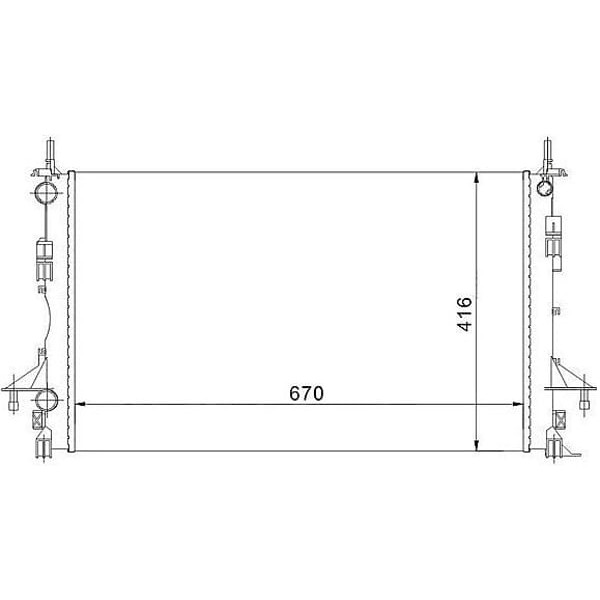 MGA 80127 Su Radyatörü Laguna II 00- 1.6 16V 1.8 16V 1.9 DCI 2.0 16V Espace IV 02- 2.0 16V