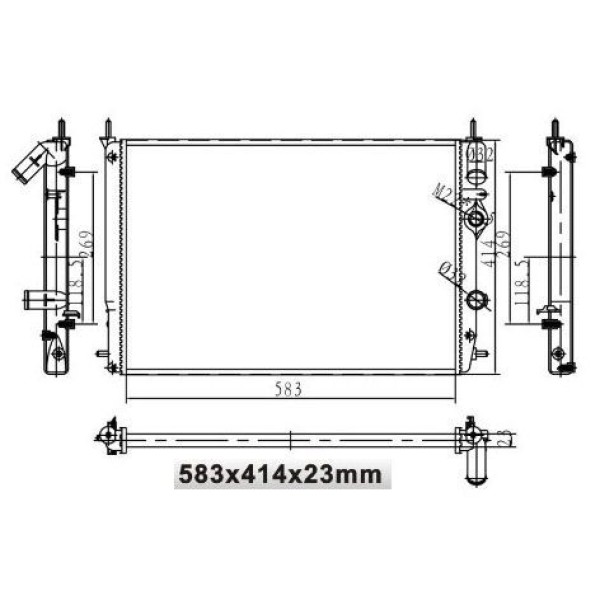 MGA 80130 Su Radyatörü Megane I 1.6 16V Ac K7M 98- Ac 2.0 F3R 98- Ac 1.9Dtı 98 Scenic / Logan Mcv 58 