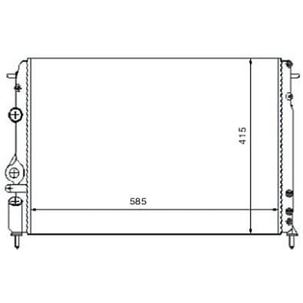 MGA 80131 Su Radyatörü Megane I 98- 1.9 F9Q Laon Ac Scenic I 99- 585X415X34 