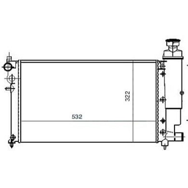 MGA 80139 Su Radyatörü 106 96-03 1.4 1.6 Ac / Saxo 532X322X23