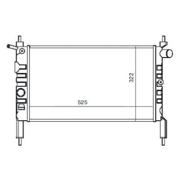 MGA 80154 Su Radyatörü Astra F 91- 1.4I 1.6I Mt Nac 525X322X34