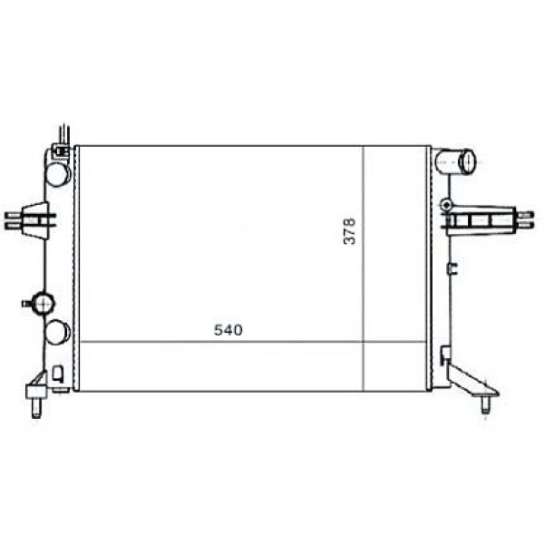 MGA 80159 Su Radyatörü Astra G 97- 1.4 16V 1.6I 1.6 16V .8 16V At Nac Zafira A 99- 540X378X23 