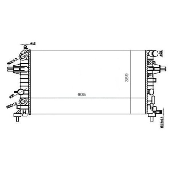 MGA 80161 Su Radyatörü Astra H 04- 1.2 16V 1.4 16V 1.8 16V At 605X359X23 
