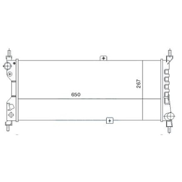 MGA 80162 Su Radyatörü Corsa B 93-00 1.5D 1.7D Mt Combo 96-00 1.7D Mt 650X268X32 