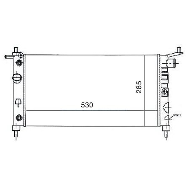 MGA 80168 Su Radyatörü Corsa B 93-00 1.2I 1.4I 1.4 16V At Nac Tigra 94- 1.4 16V 1.6 16V At Nac 530X2 