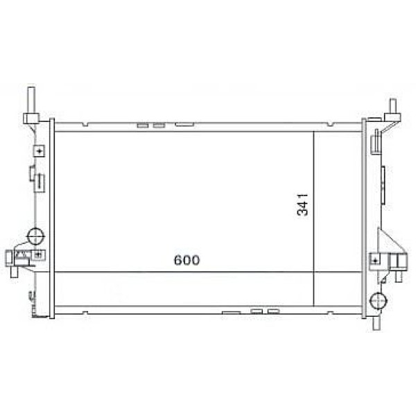 MGA 80170 Su Radyatörü Corsa C 04- 1.3 Dtı 1.7 Dtı Mt Combo 04- Mt Tigra B 04- 1.3 Dtı Mt 600X341X23