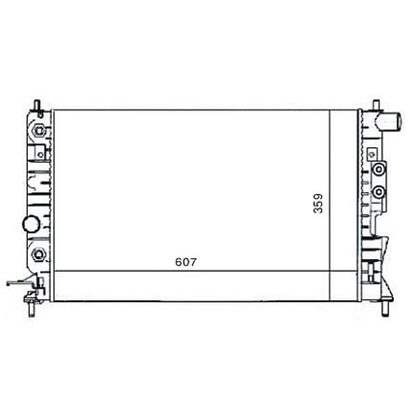 MGA 80174 Su Radyatörü Vectra B 95- 1.6I 1.6 16V 2.0 16V 2.0 Td 2.2I 16V 2.2 Td 608X359X23 
