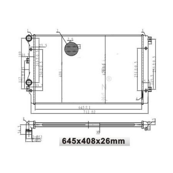 MGA 80179 Su Radyatörü Golf V 03-1.4 Tsı 1.9 TDI Golf Vı 08- 1.2 Tsı 1.4 Tsı Eos 06- 1.4 Tsı Jetta I 