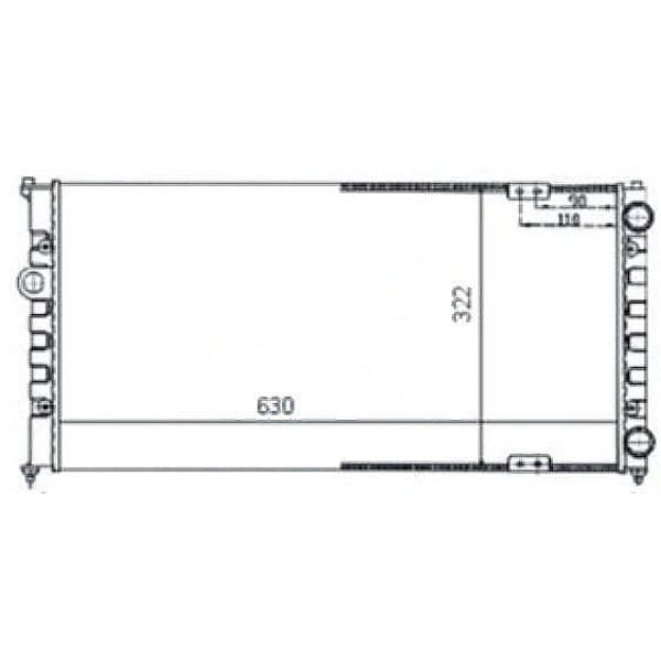 MGA 80180 Su Radyatörü Polo Classıc 96-99 1.9D Mt Nac Caddy II 95-03 1.9D Mt Nac / Cordoba 93-99 1.6 