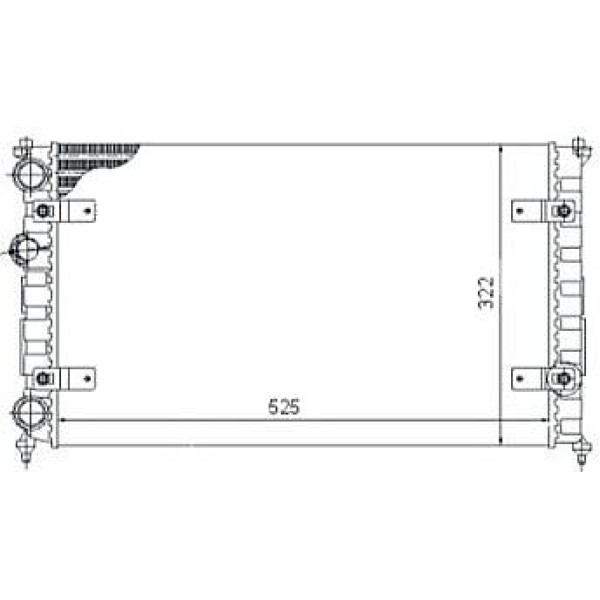 MGA 80186 Su Radyatörü Polo Classıc 96-99 1.4I 1.6I Mt Nac Caddy II 195-00 .4 1.6 1.7 Sdı 1.9 Sdı /