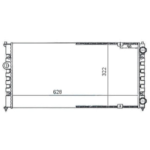 MGA 80189 Su Radyatörü Polo V 09- 1.0 12V 1.2 12V Polo IV 01- 1.2 1.2 12V 1.4 16V 1.6 16V Mt Nac Fox