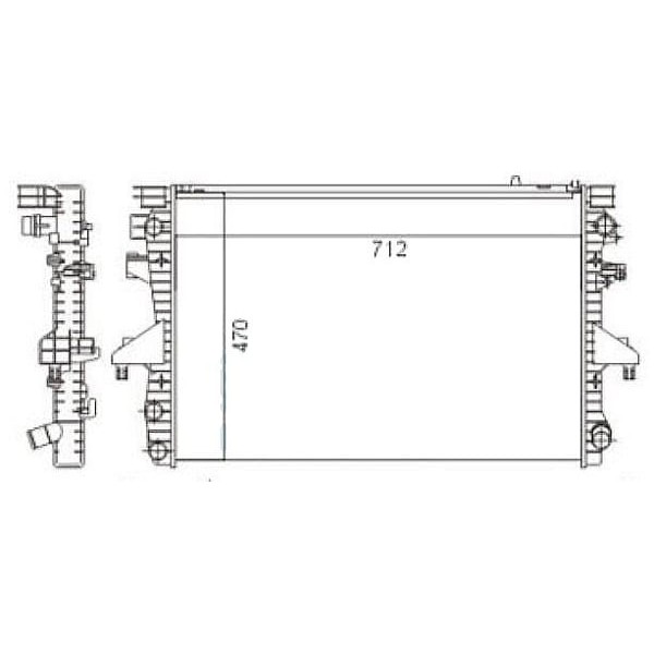 MGA 80193 Su Radyatörü Transporter T5 03- 2.5 TDI 712X470X34