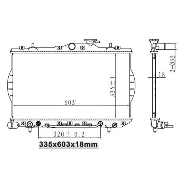 MGA 80198 Su Radyatörü Accent 95-00 1.3 1.5 At Excel Brazıng 335X603X18