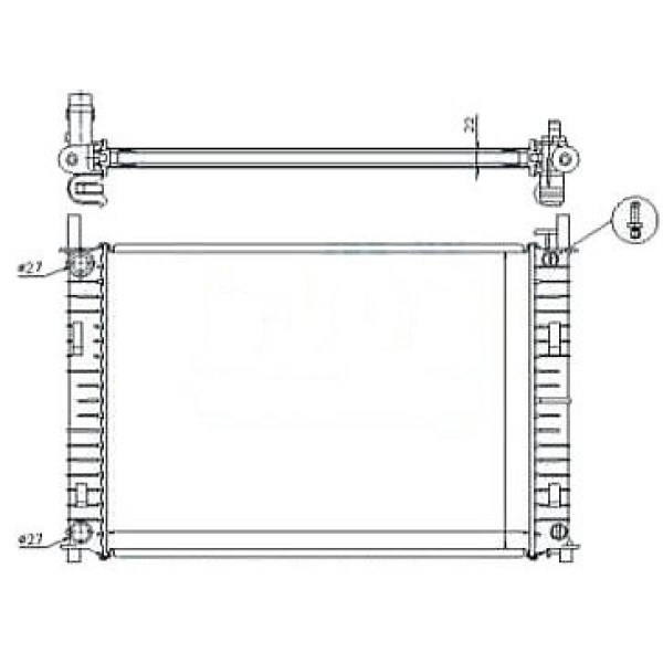 MGA 80245 Su Radyatörü Fiesta V 01- 1.3 Efı 1.4 TDCI Mt Fusion 01- 1.4 TDCI / Mazda 2 03- 1.4 De Mt