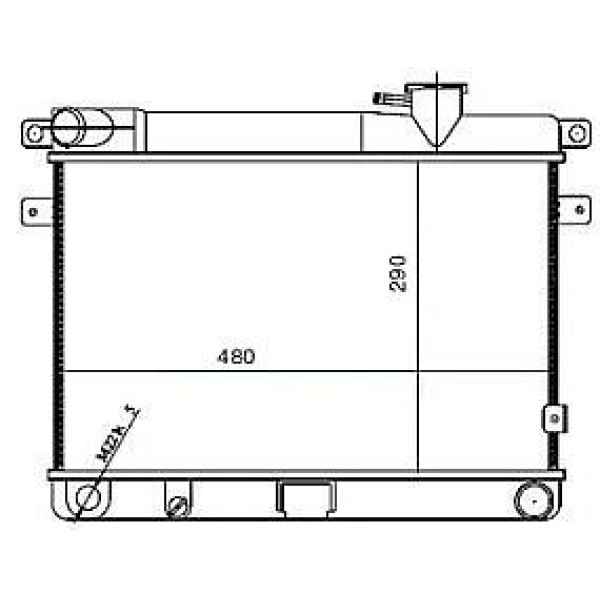 MGA 80300 Su Radyatörü Murat 131 293X470X32 