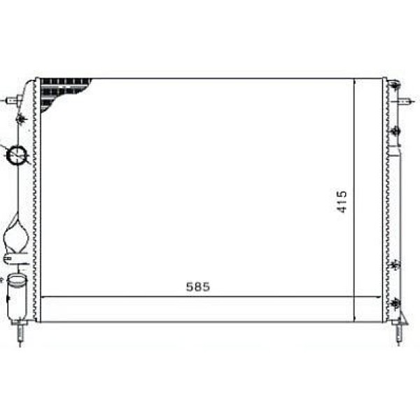 MGA 80315 Su Radyatörü Megane I 98- 1.6 16V At Ac 1.9 Dtı Ac 1.9 DCI Ac / Logan I 04- 1.5 DCI 1.6 16
