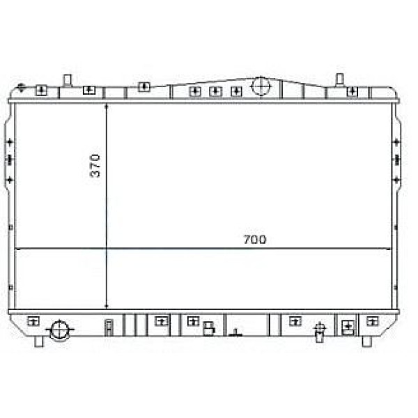 MGA 80316 Su Radyatörü Nubira 03- Mt Lacetti J200 04- 1.6 16V 1.8 16V Mt / Forenza 03- Mt 700X370X23