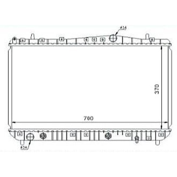 MGA 80317 Su Radyatörü Nubira 03- At Lacetti J200 04- 1.6 16V 1.8 16V At / Forenza 03- At 700X370X23