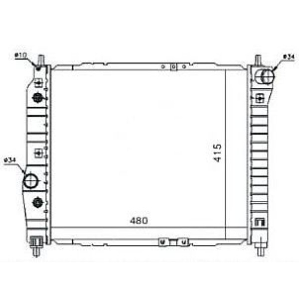 MGA 80391 Su Radyatörü Kalos T200 02- 1.2I At 480X418X16
