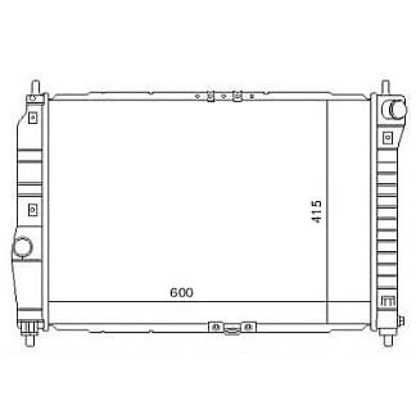 MGA 80392 Su Radyatörü Aveo T250 T255 05-08 1.4 16V Mt Ac Kalos T200 02- 1.4 16V Mt 600X418X16