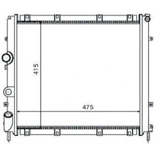 MGA 80395 Su Radyatörü Kangoo I 98- 1.9D Nac 1.5 DCI Ac 478X414X32 