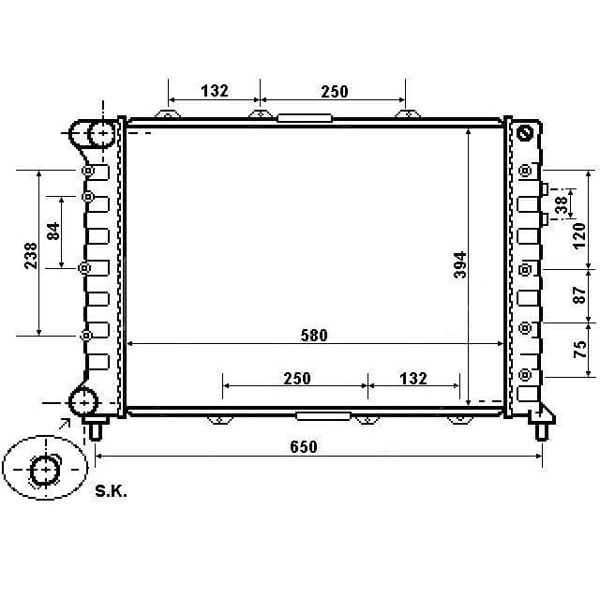 MGA 80406 Su Radyatörü 156 02- 2.0 16V Ts 2.0 Jts 16V 2.5I Mt
