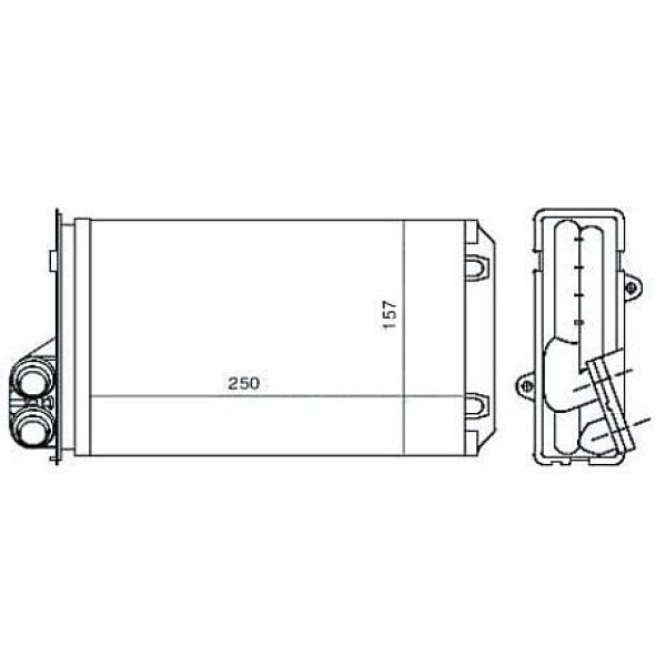 MGA 81112 Kalorifer Radyatörü 405 406 250X157 