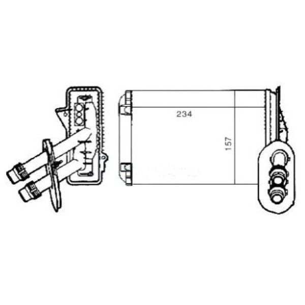MGA 81116 Kalorifer Radyatörü Golf IV 98- Bora 98- Polo Classıc 96- Beetle 00- / A3 96- Tt 98- / Tol 