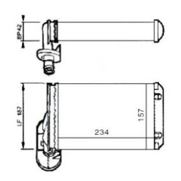 MGA 81117 Kalorifer Radyatörü Golf II 83- III 91- Golf IV 97- Passat B3 B4 Beetle 98- Vento 91- Cadd 