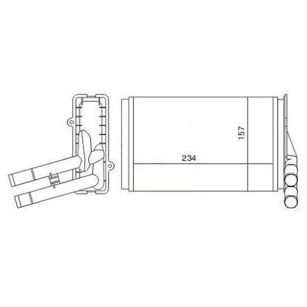 MGA 81118 Kalorifer Radyatörü Passat B5 97- / 80 90 A4 97- / Superb I 01- 234X157X42 