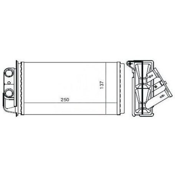MGA 81200 Kalorifer Radyatörü Palio 02- Siena 02- Albea 02- Strada 05- 250X137X42 