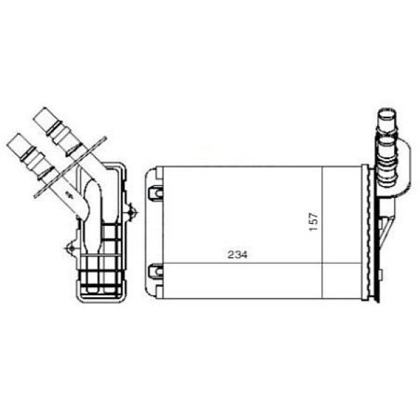 MGA 81900 Kalorifer Radyatörü CLIO II 98- 234X157X42 