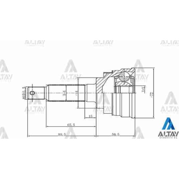 MAHER 1735 Aks Kafası Dış Alto Marutı 23X44X18 