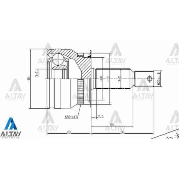 MAHER 1745 Aks Kafası Dış Cerato 03= Absli 27X60X24 