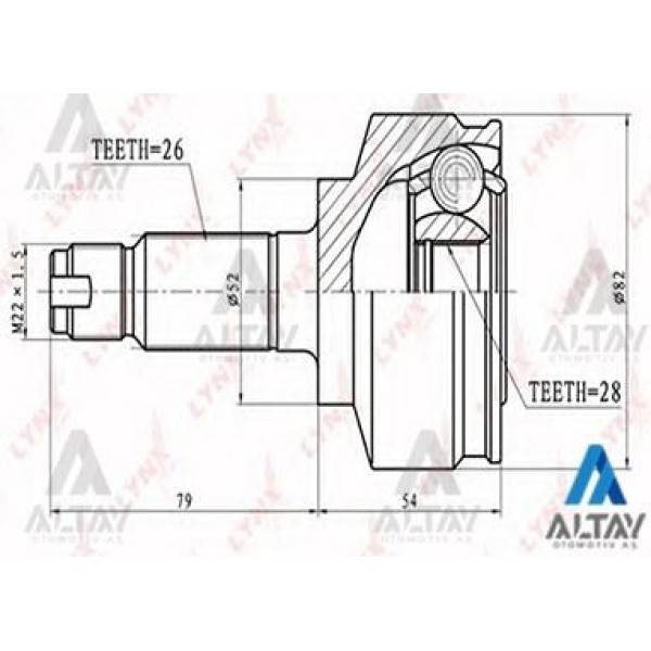 MAHER 1747 Aks Kafası Dış City 06-09 26X28X52 