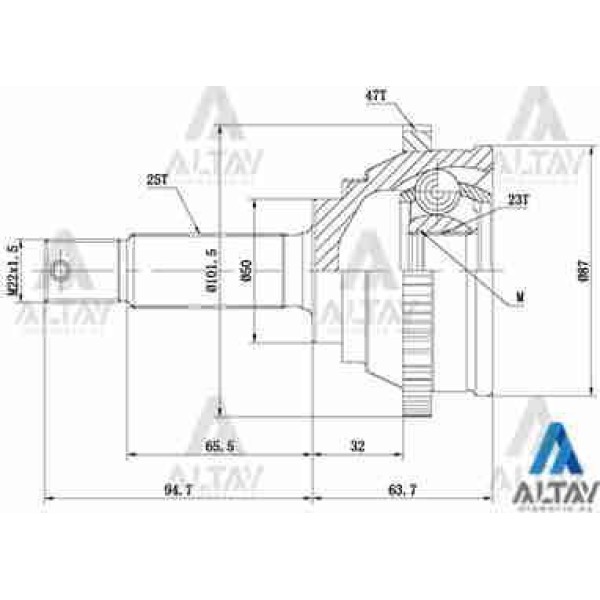 MAHER 1771 Aks Kafası Dış Elantra 90-95 Sağ Accent Admire Dizel Matrıx Sonata 88-98 2.0 Absli 25X50X 