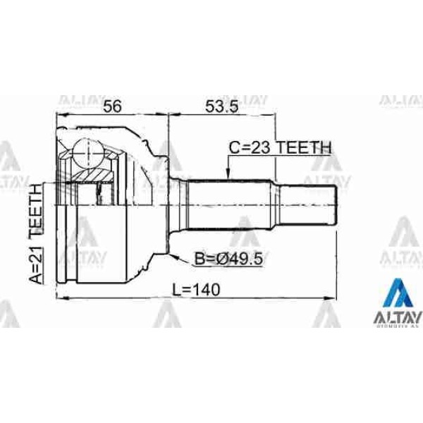 MAHER 1794 Aks Kafası Dış Primera 96-00 1.6 Absli 27X56X22