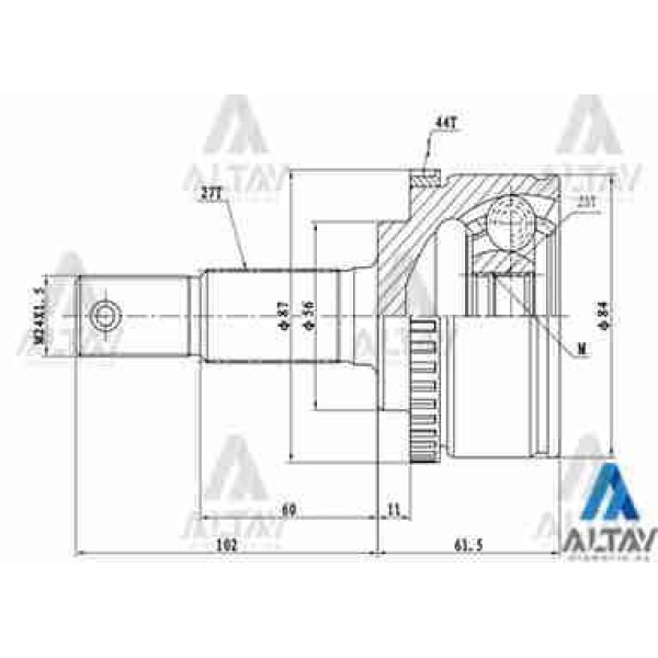 MAHER 1796 Aks Kafası Dış Primera 03-07 Absli 27X56X23