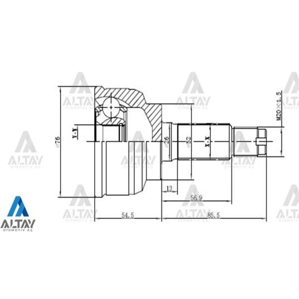 MAHER 1799 Aks Kafası Dış Rio 00-05 Shuma 21X24X52 
