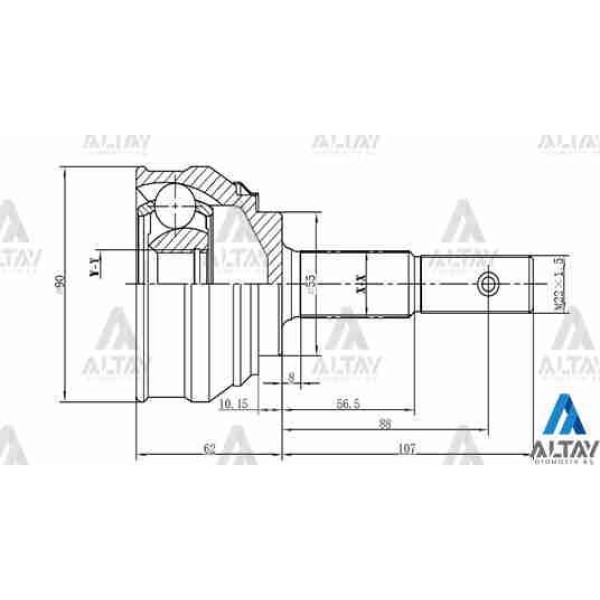 MAHER 1805 Aks Kafası Dış Sunny 90-95 25X55X23