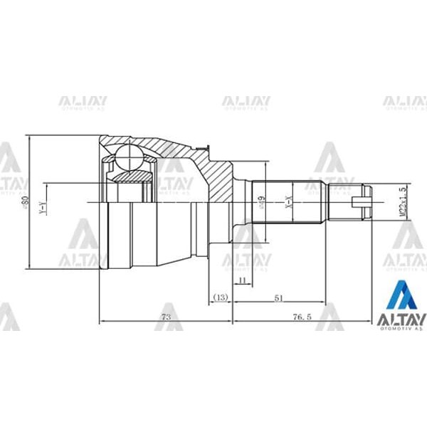 MAHER 1810 Aks Kafası Dış Swift Gtı Sedan 25X22X49 