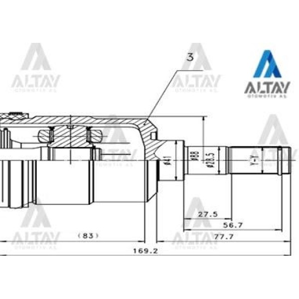 MAHER 1826 Aks Kafası İç Accent 06-11 Era Dizel Sol 27X41X33