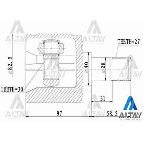 MAHER 1841 Aks Kafası İç Civic 06= Sol 27X40X30