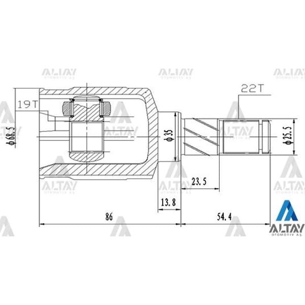 MAHER 1869 Aks Kafası İç Swift 90-00 1.0 1.3 22X19X35
