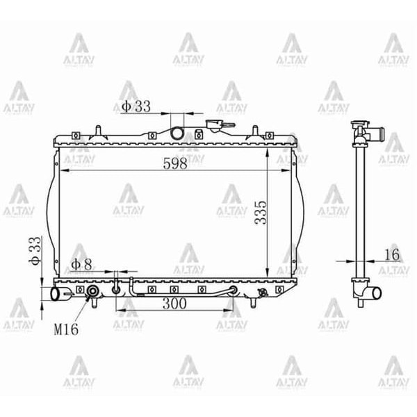 MAHER 10448 Radyatör Su Accent 95-00 1.3 Müşür Delikli (At)